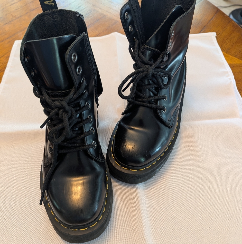 Doc Martens Leather Platform Boots